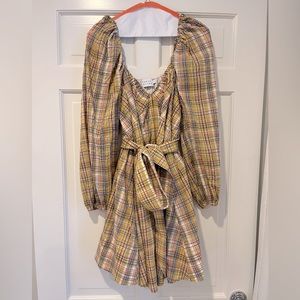 Tanya Taylor plaid mini dress